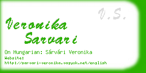veronika sarvari business card