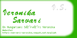 veronika sarvari business card